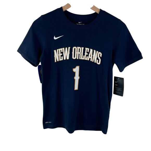 Nike New Orleans Pelicans Zion Williamson‎ Dri-FIT Youth T-Shirt Medium 10/12 - Picture 1 of 10